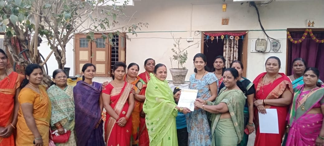 Ahmednagar Jilha Teli Samaj Mahasabha rahata Taluka Mahila aghadi karykarini