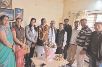Bhopal mein rashtriya teli Samaj MahaSangathan rashtriya Upadhyaksh ka aagman