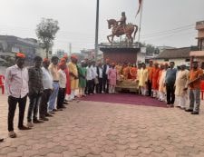 Grand reception of Shri Sant Santaji Jagannade Maharaj Palkhi in Bhandara city