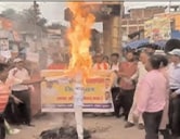Gumla teli Samaj Ne Bhajpa ka putla fuka