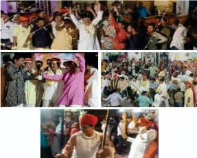 Historic Ghoomar Gair dance organized by Shree Sahu Samaj Navayuvak Mandal Beawar