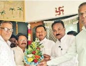 MLA Balasaheb Mangulkar satkar by Vidarbha Teli Samaj Mahasangh 