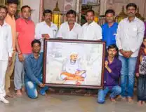 Newasa Tilvan Teli Samaj gives Statue of sant santaji jagnade maharaj to Dnyaneshwar Mandir