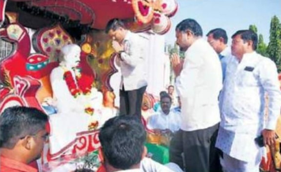 Sant Shiromani Santaji Jagnade Maharaj rathyatra in Tuljapur