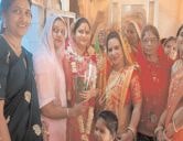 Teli Mahasabha Women District President Mamta Ajmera welcomed in Bundi