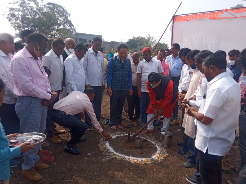 teli Samaj pandharkawada taluka sanskrutik sabhagruh Bhumi Pujan sohala