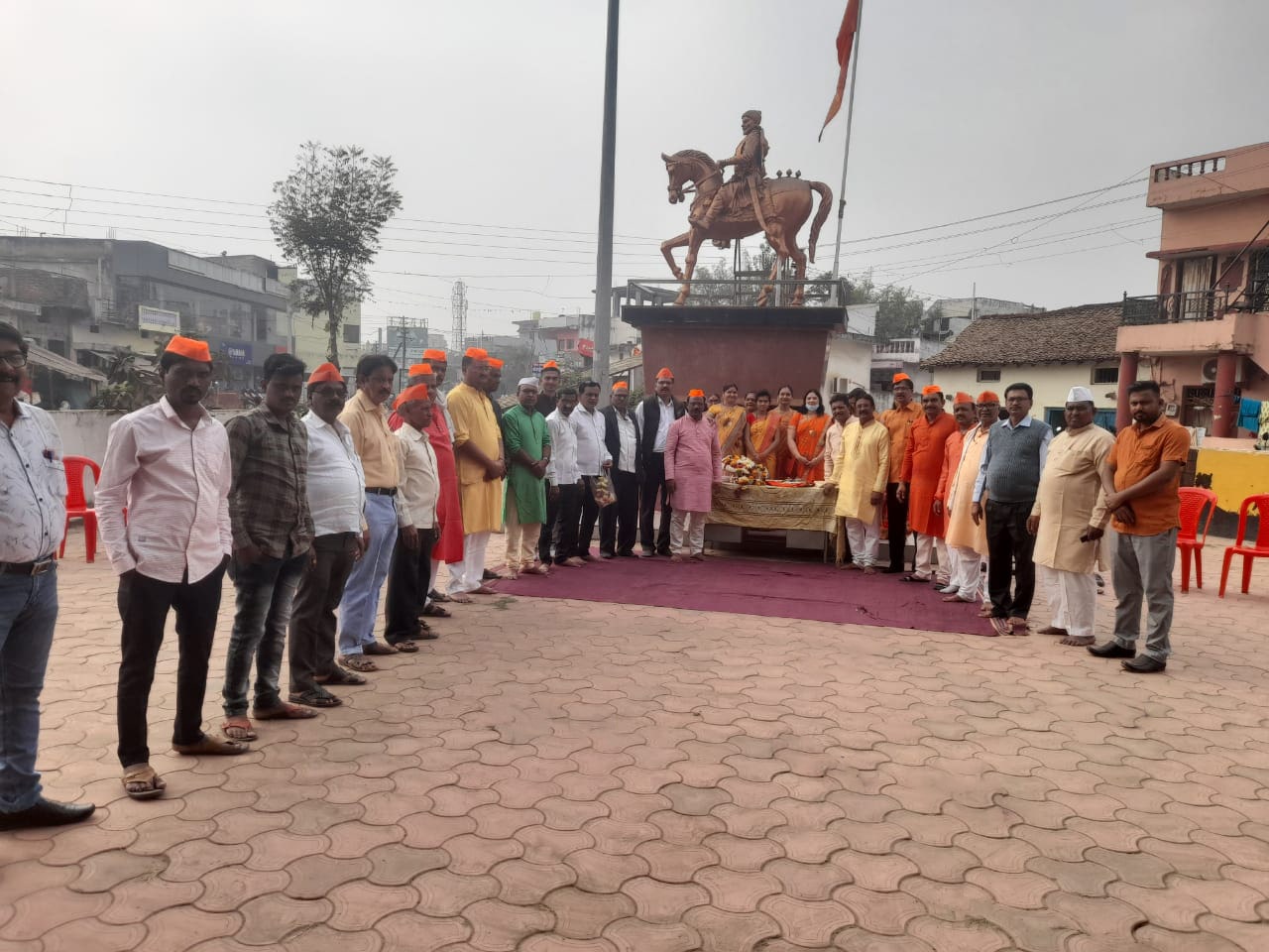 Grand reception of Shri Sant Santaji Jagannade Maharaj Palkhi in Bhandara city