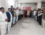 Meeting of Maharashtra prantik Tailik Mahasabha held in Dhule city regarding celebration of Shri Santaji Jaganade Maharaj Jayanti