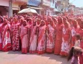 Phag festival and Rang Teras festival celebrated with pomp by feeding green fodder to mother cow by Ghanawar Teli Samaj