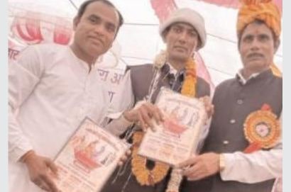 Rashtriya Teli Sahu Mahasaganthan Chhindwara honored social worker Bhagwandin Sahu