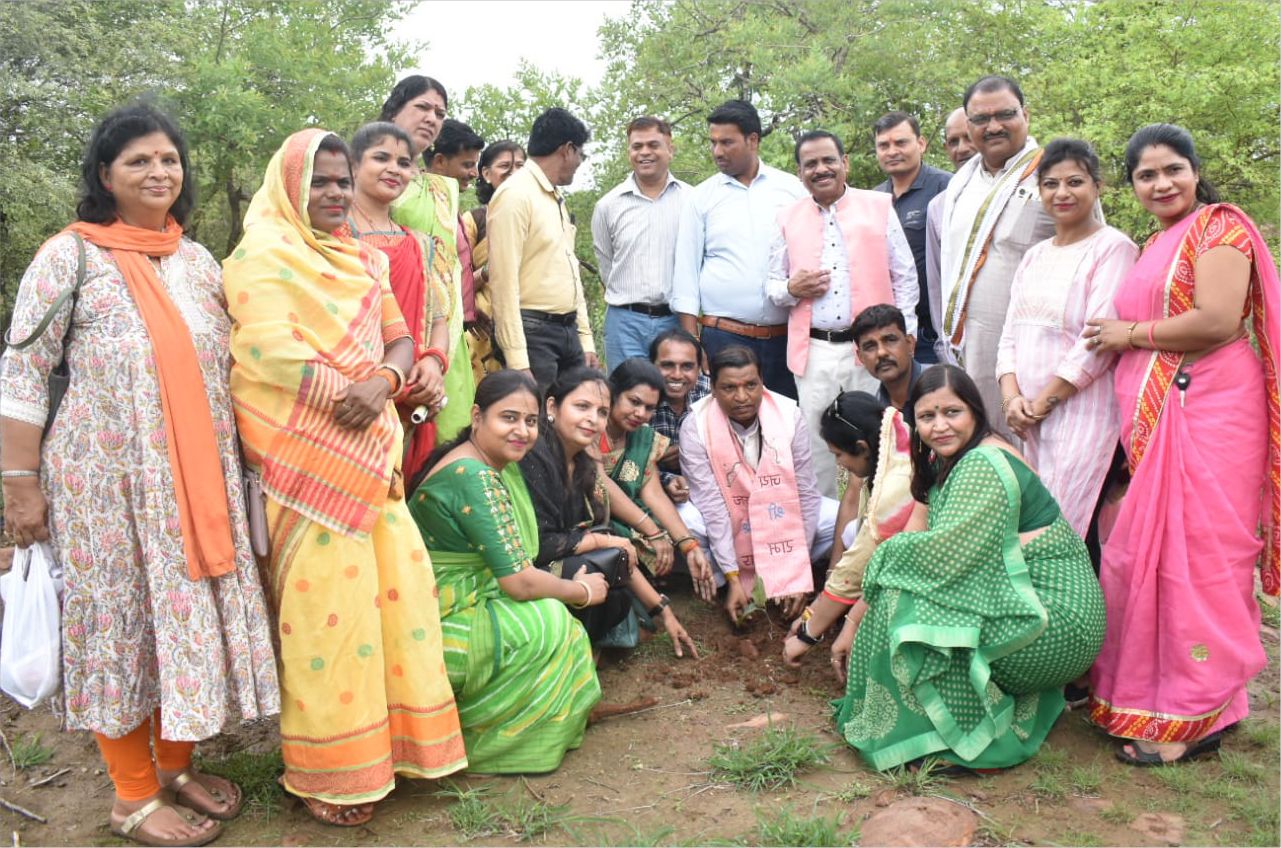 Birthday of Chief National Executive President of Rashtriya Teli Sahu General Organization Kishore Kumar Sahu celebrated by planting trees