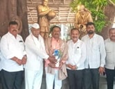 Badrimama Lokhande the newly appointed Regional President of Teli Samaj was felicitated on behalf of Shirdi villagers