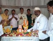 Saint Santaji Jaganade Maharaj Jayanti celebrated in Ahmednagar teli Samaj