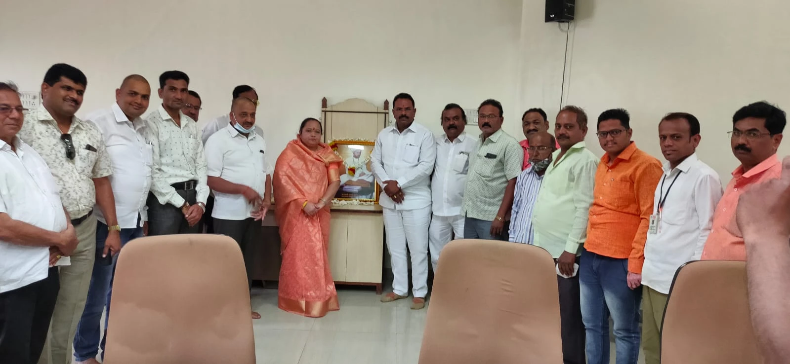 Sant Santaji Jagnade Maharaj Jayanti celebration in Ahmednagar Municipal Corporation