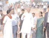 गृह एवं धर्मस्व मंत्री श्री साहू ने किया नवीन राजिम मेला स्थल का अवलोकन