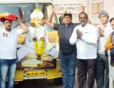 श्री संत संताजी महाराज समाज जोडो रथयात्रेचे नगरमध्ये उत्स्फुर्त स्वागत
