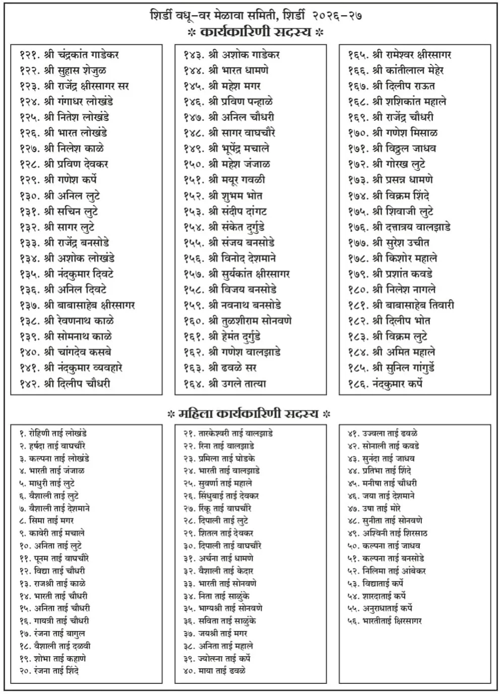 Ahilyanagar Shirdi Rahata Teli Samaj Matrimonial form