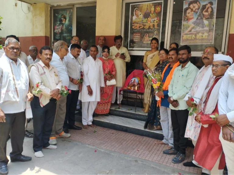 Bhakt Maa Karma Hindi Film Launched with Grand Puja Archana at Jayshree Talkies Nagpur